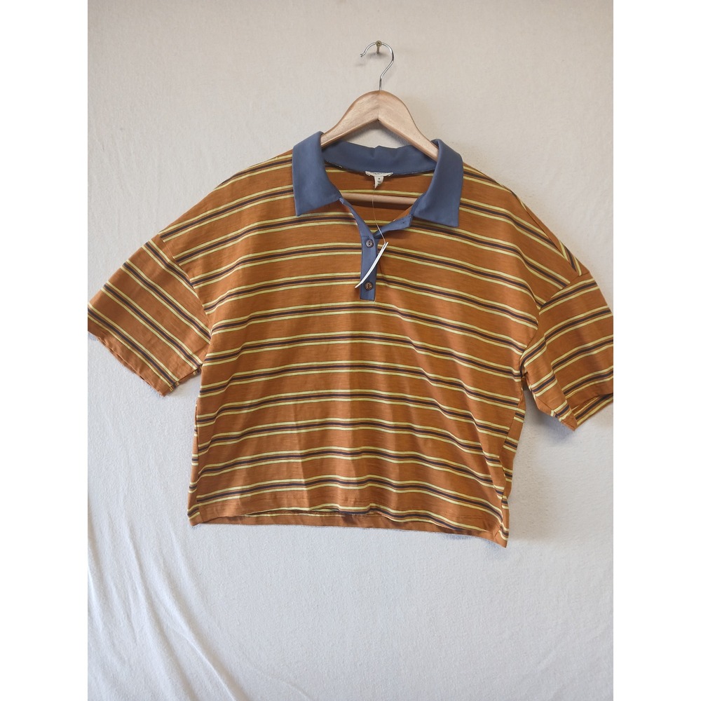 Pilcro polo cropped top rugby preppy NWT indie medium - Picture 9 of 10